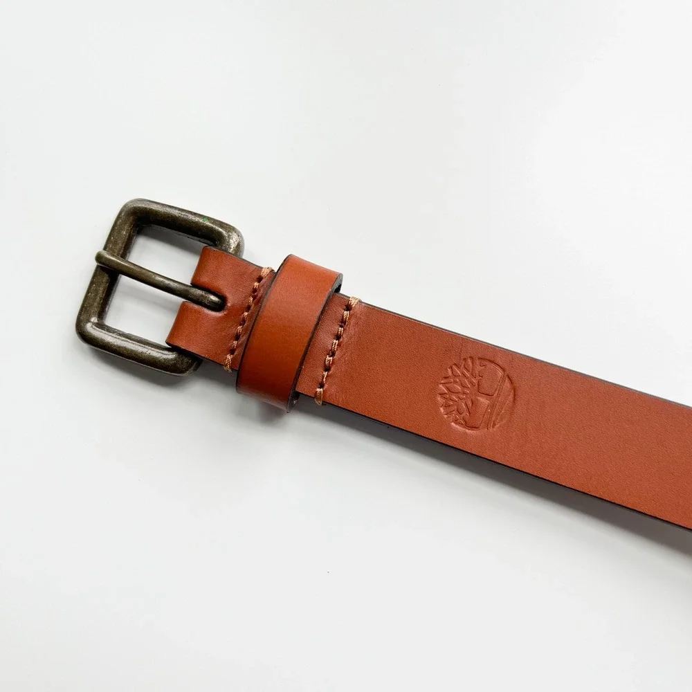 Timberland Mens Tan Brown Genuine Leather Belt Medium